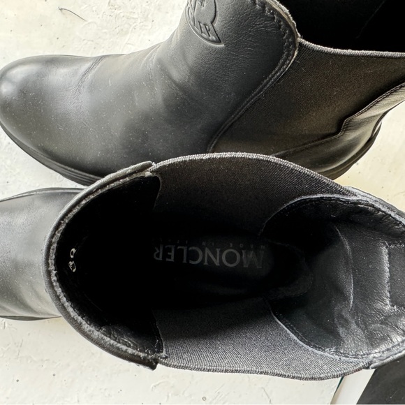 99% new Moncler Leather Chelsea Boots - Picture 9 of 9